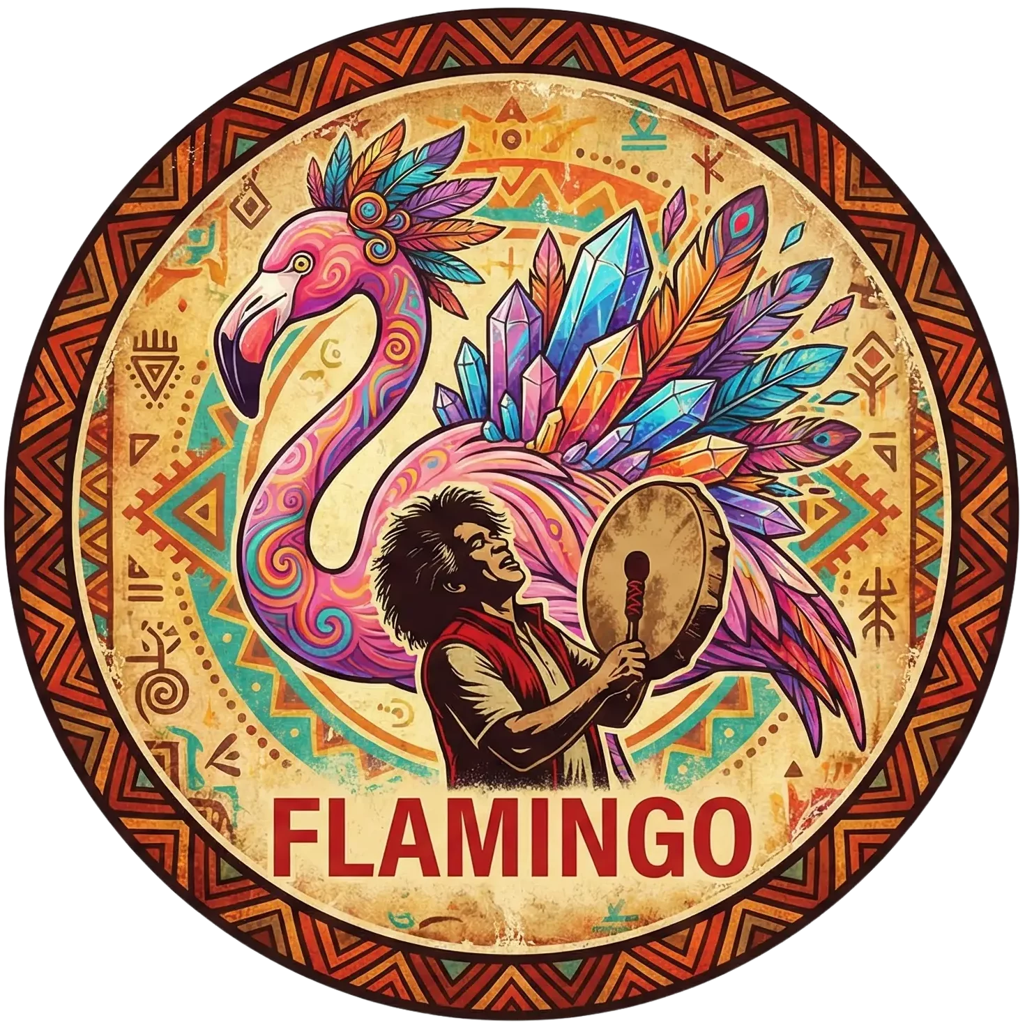 Christophe Flamingo logo - Hameau de l'étoile