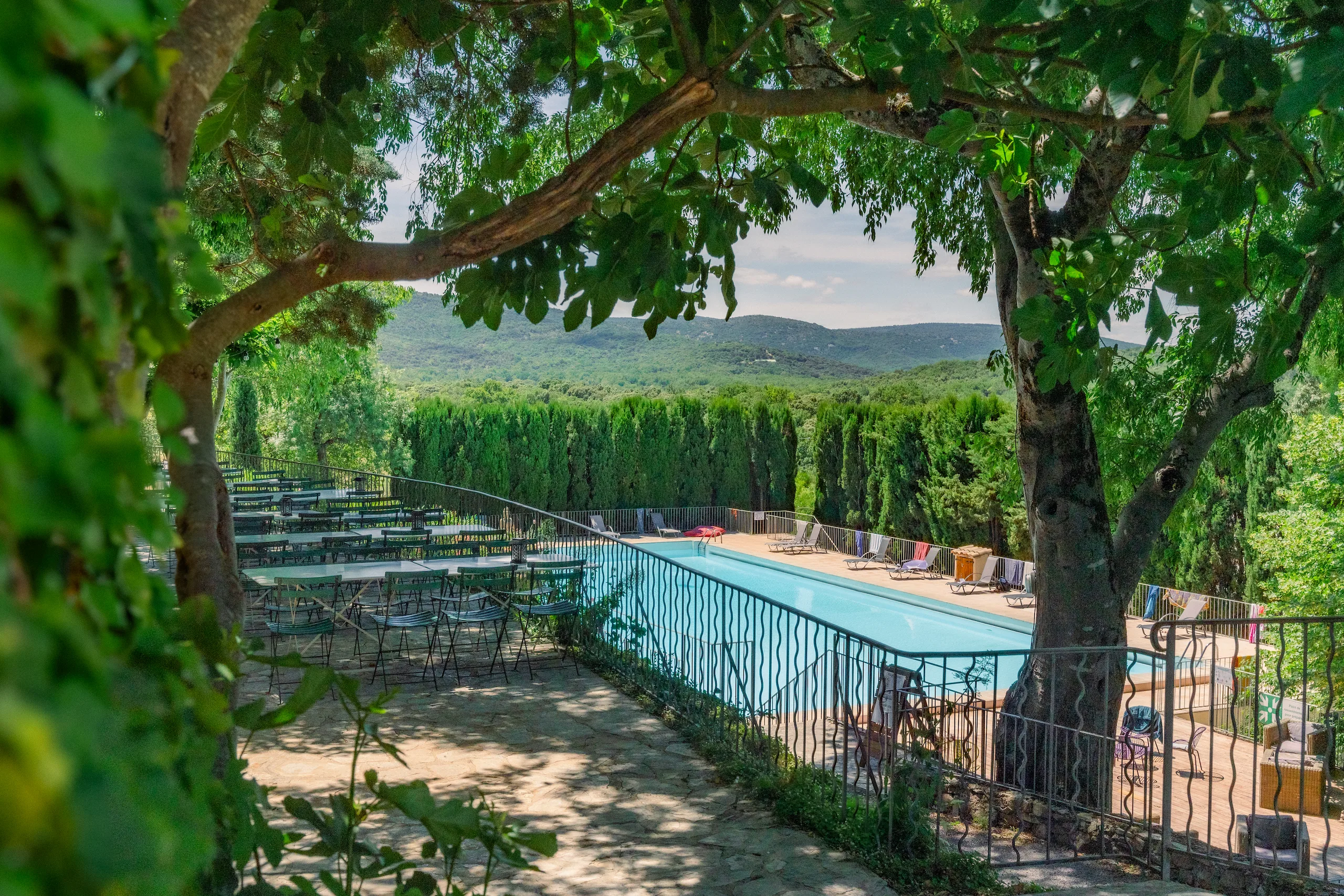 Terrasse Piscine Restaurant Le Hameau de lEtoile