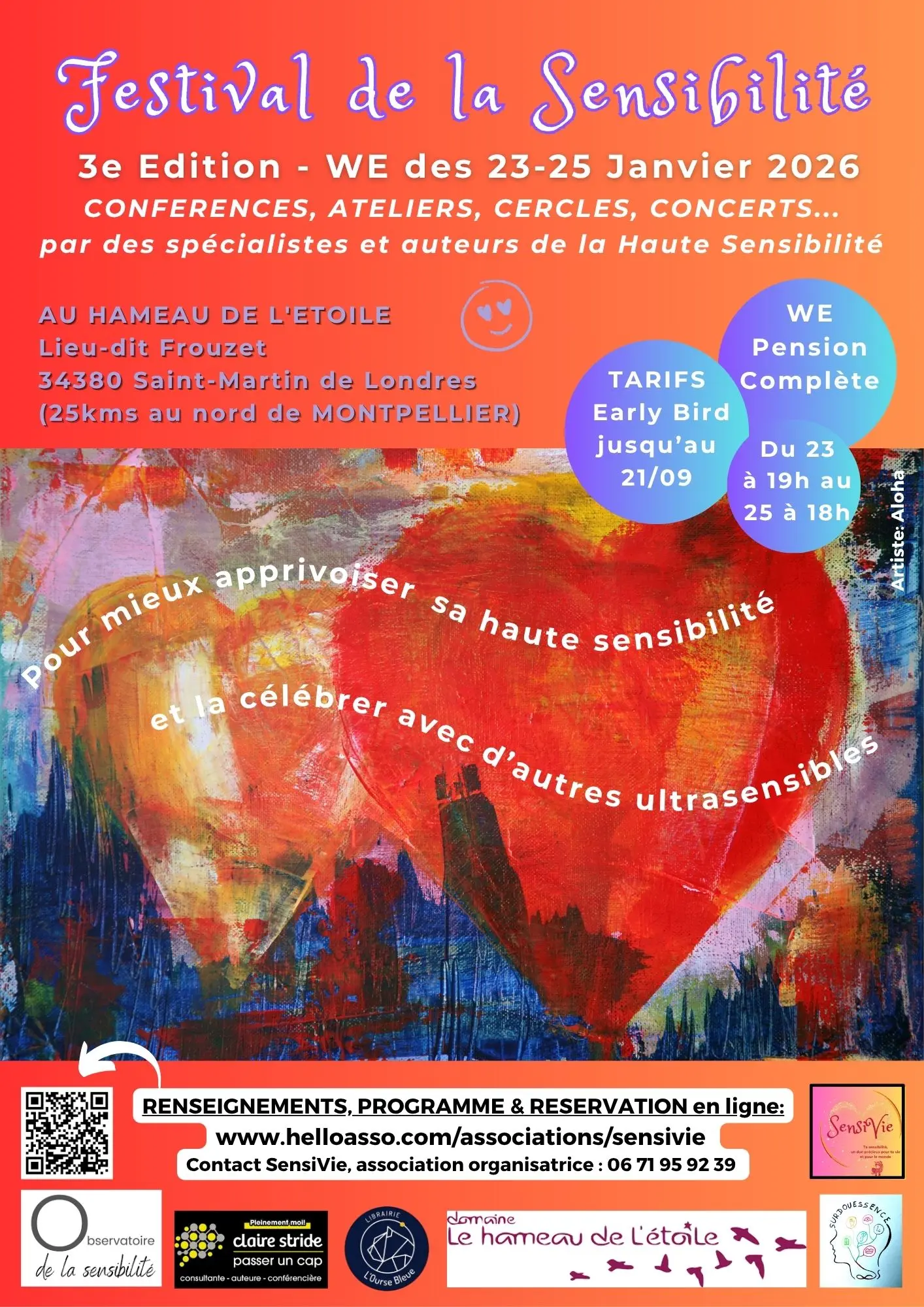 Affiche Festival sensibilité 2026 équipe - Hameau de l'étoile