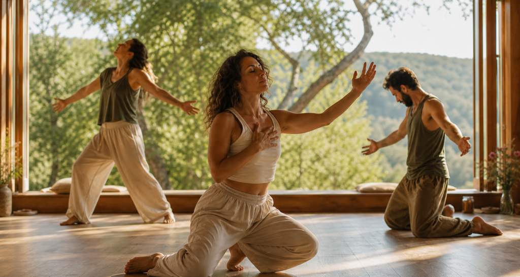 Participants engagés dans une pratique de Movement Medicine