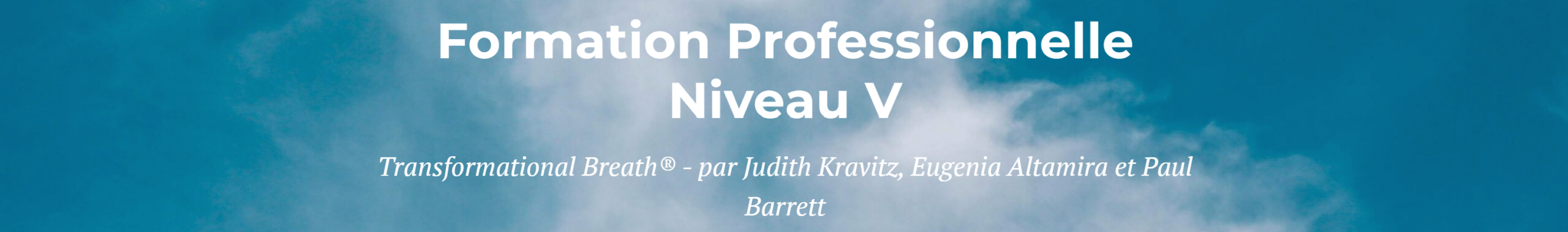 Formation professionnelle Transformational Breath® V - hameau de l'étoile